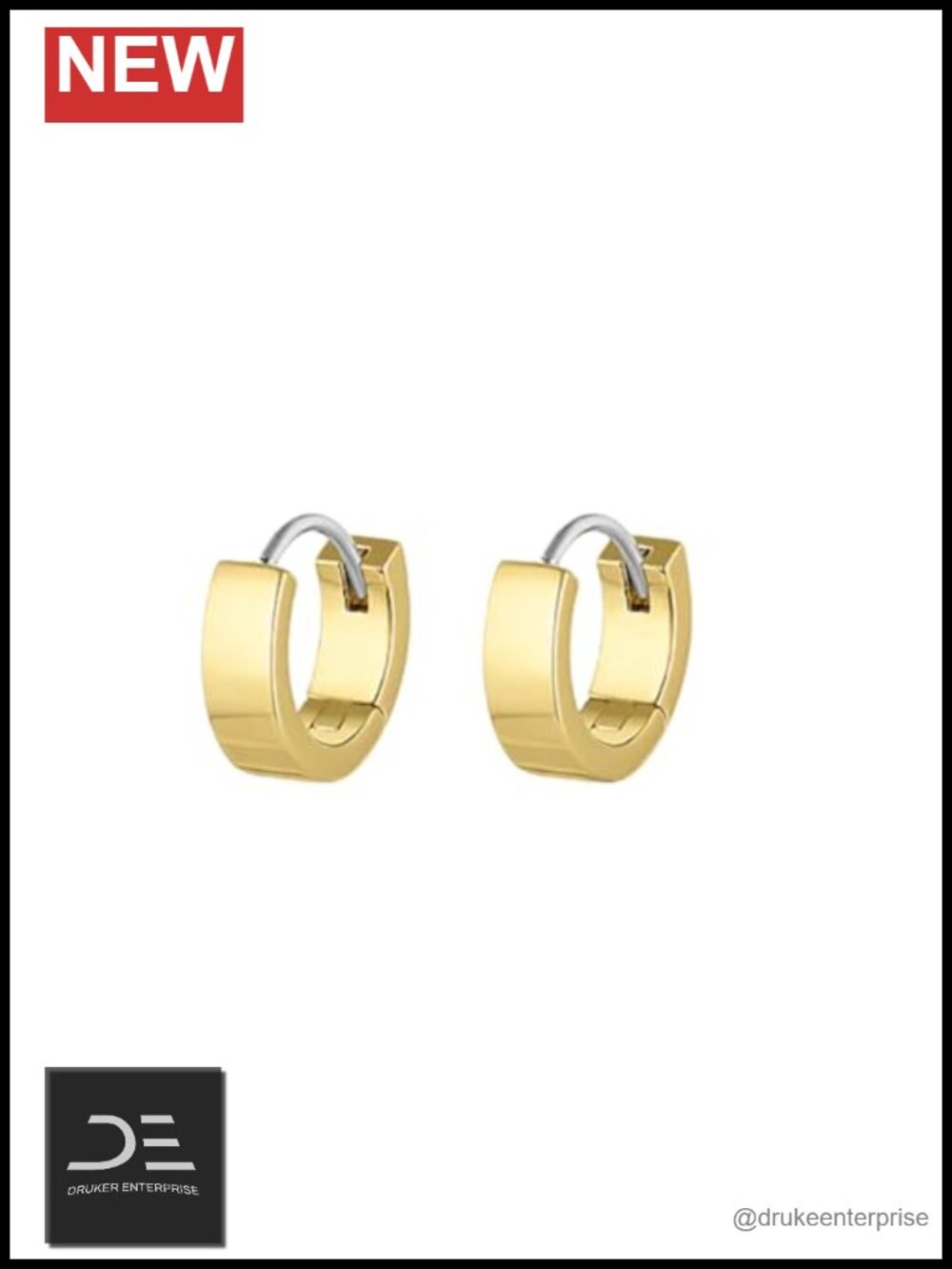 18k Gold Plated Small Huggie Hoop Earrings for Women Secure Hinge Closure